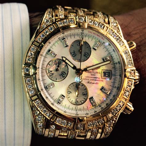 breitling chronomat diamond watch